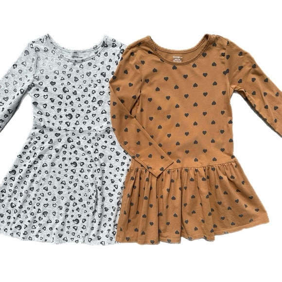 George Girls Long  Sleeve Cotton Dresses Bundle Size 7-8 - Picture 1 of 7